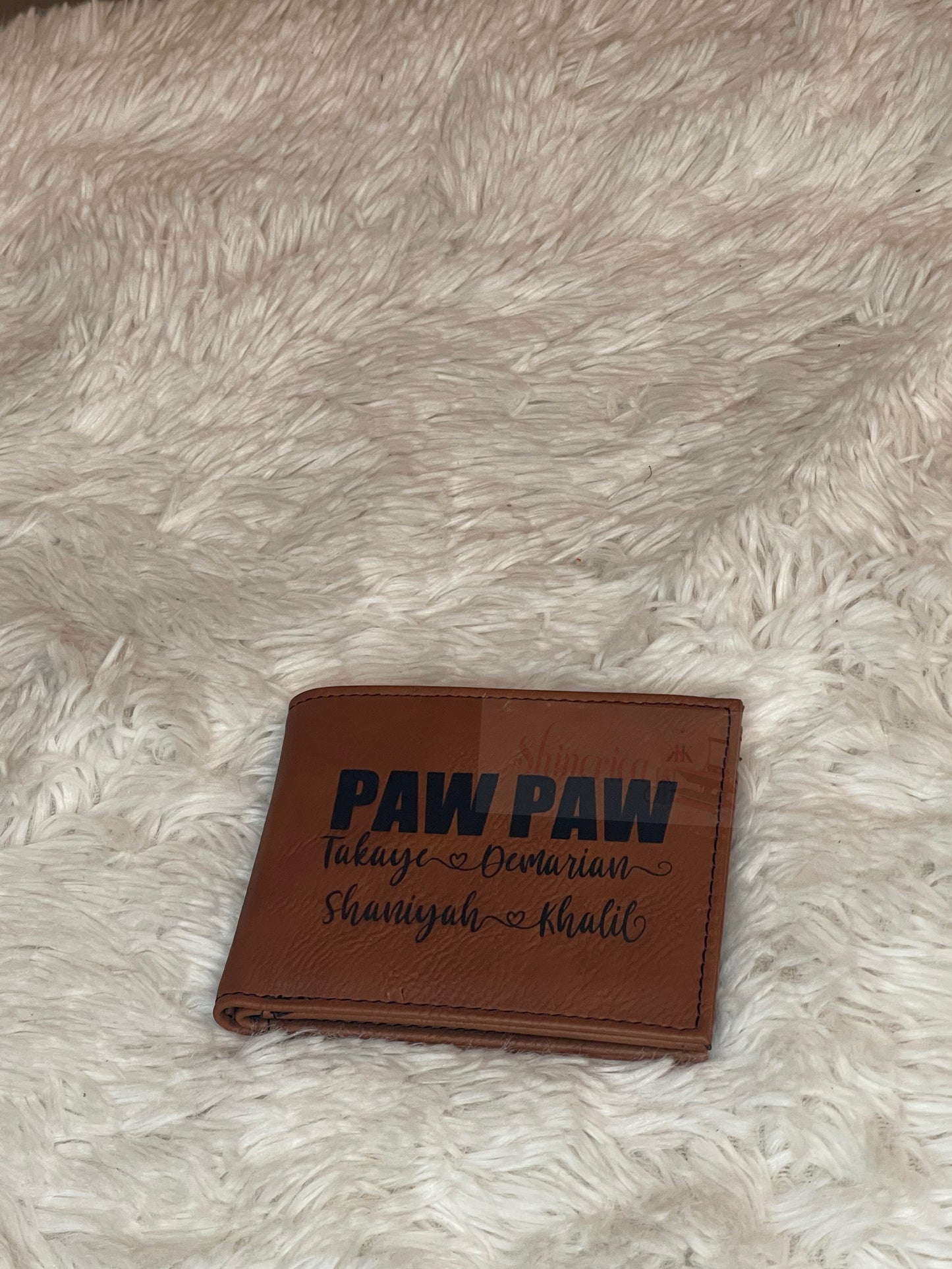 Engraved Leatherette Wallet