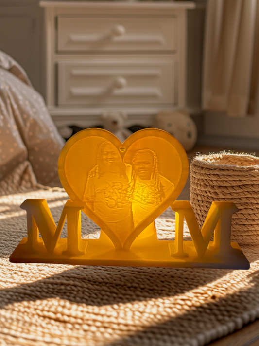 Personalized MOM Photo Light | 3D Printed Lithophane Mother's Day Gift Personalized MOM Photo Light | 3D Printed Lithophane Mother's Day Gift