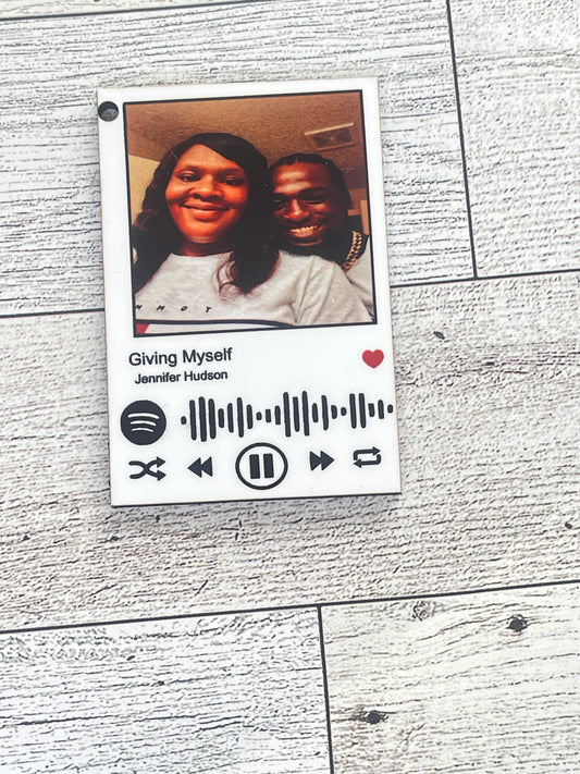 Custom Spotify Keychain | Personalized Song Code Photo Keychain Gift Custom Spotify Keychain | Personalized Song Code Photo Keychain Gift