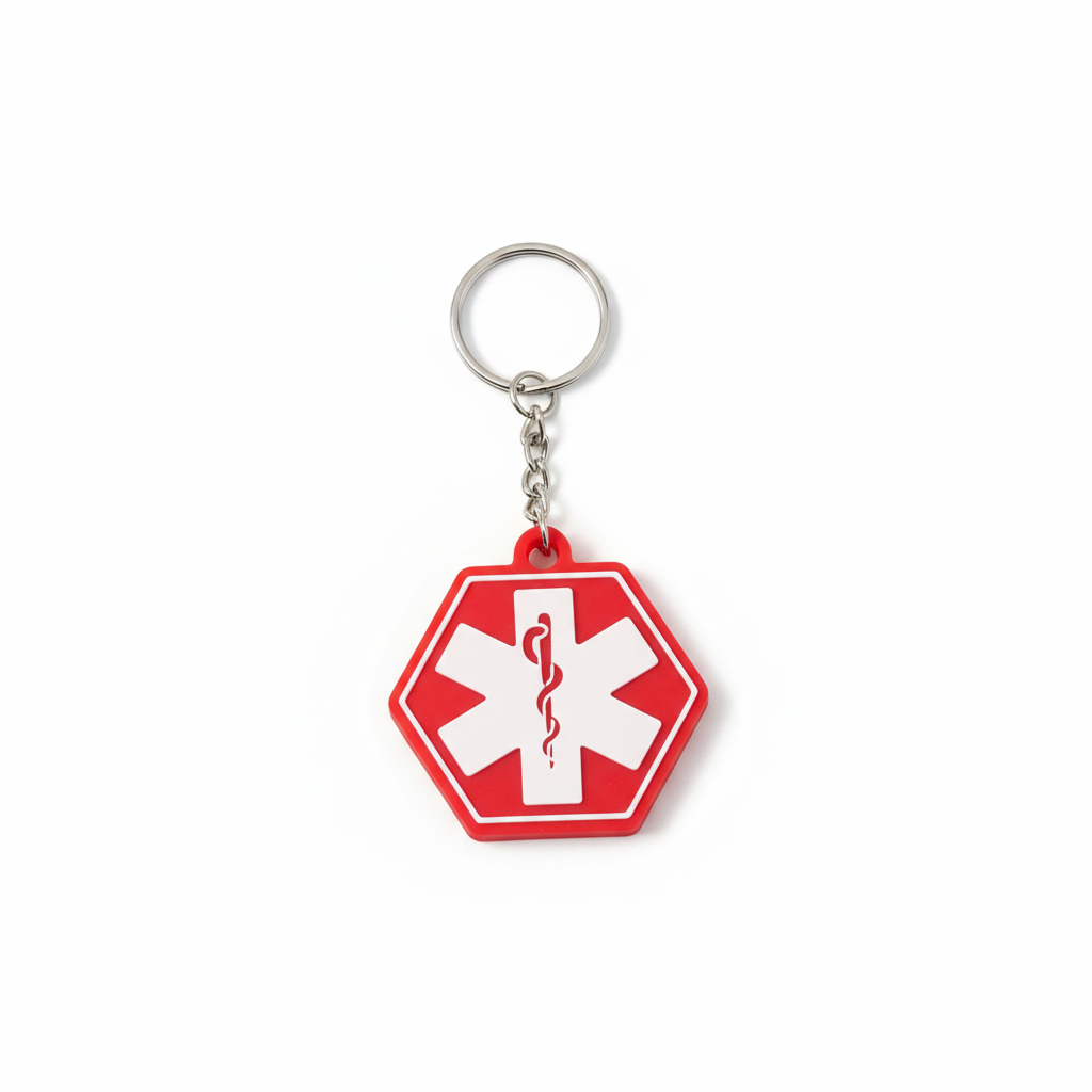 Medical Alert Keychain Clean Mockup