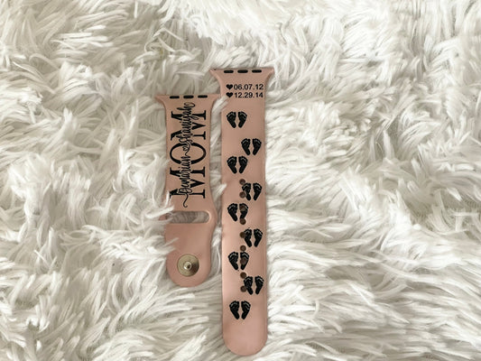 Engraved Watch Bands with Color Engraved Watch Bands with Color