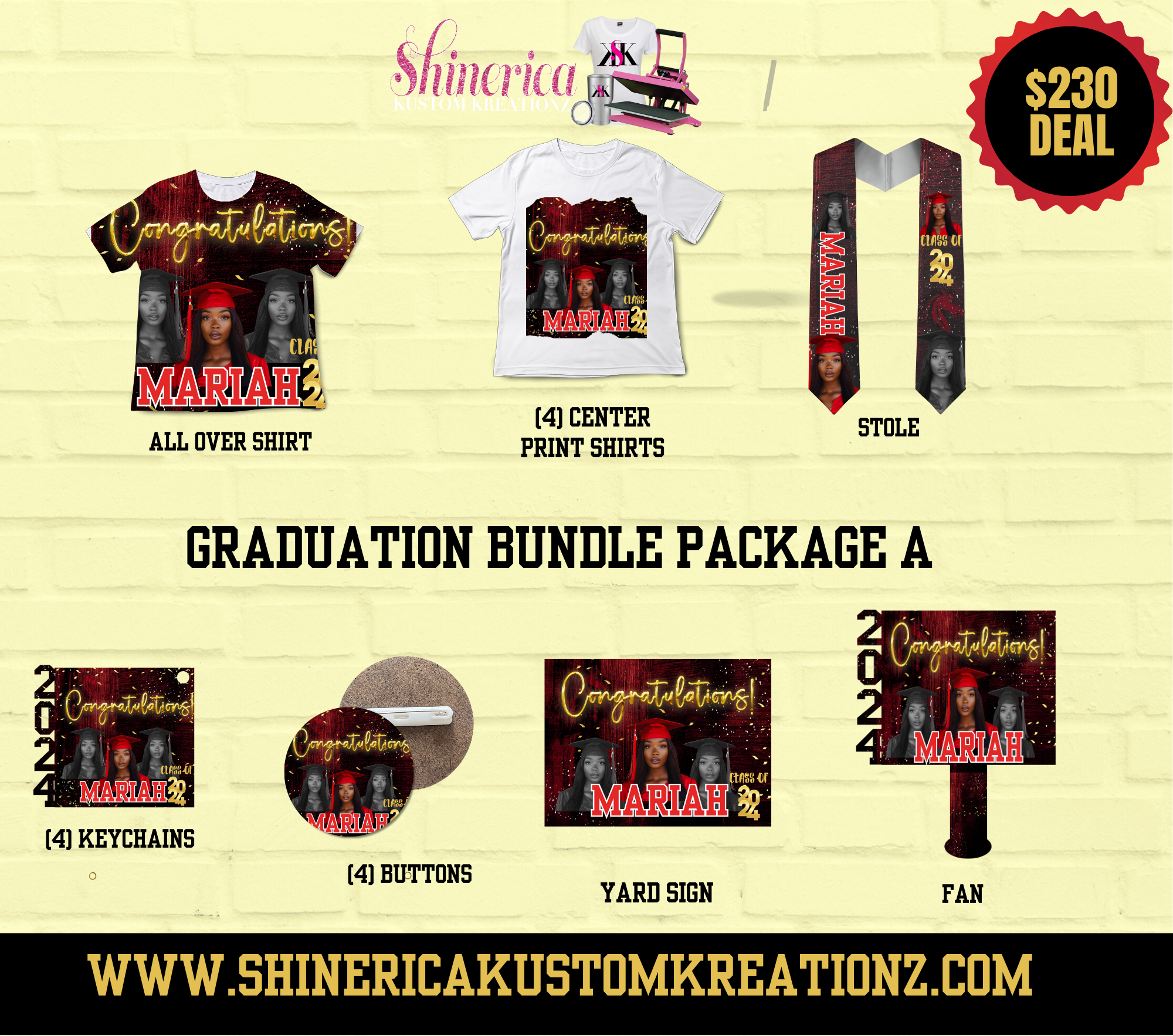 Graduation Bundle Package - Handmade Keepsake Gifts – Shinerica Kustom ...