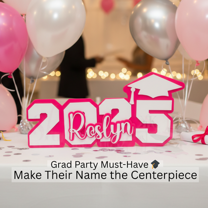 Graduation Party Bundle 2026 | Custom Grad Lamp, Name Sign & Personalized Gift Set