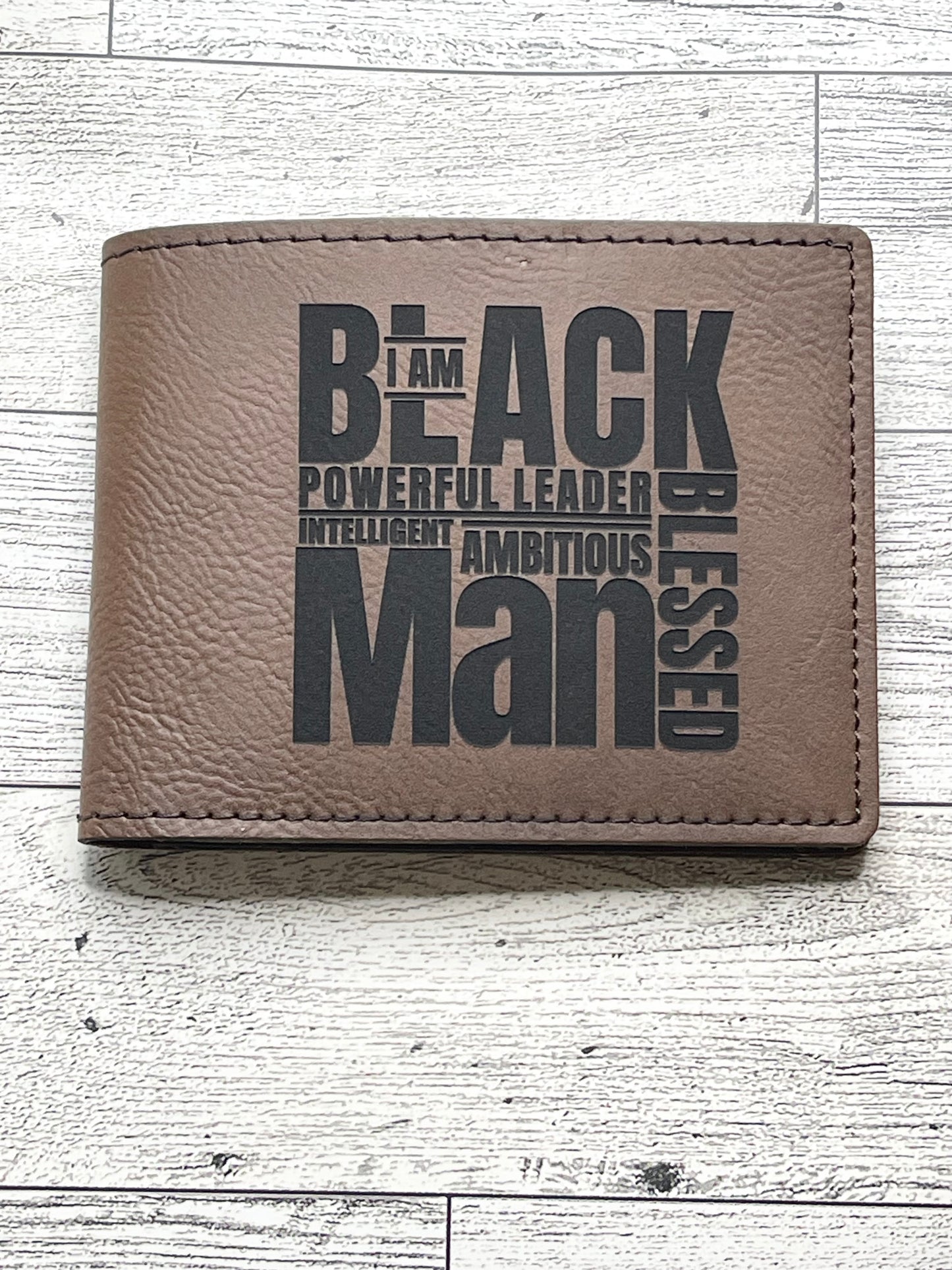Engraved Leatherette Wallet