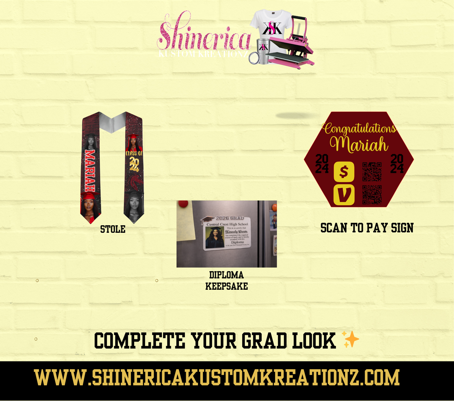 Graduation Party Bundle 2026 | Custom Grad Lamp, Name Sign & Personalized Gift Set