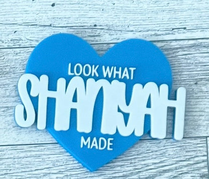 Custom Refrigerator Magnet – Personalized Wood or 3D Printed Name Magnet