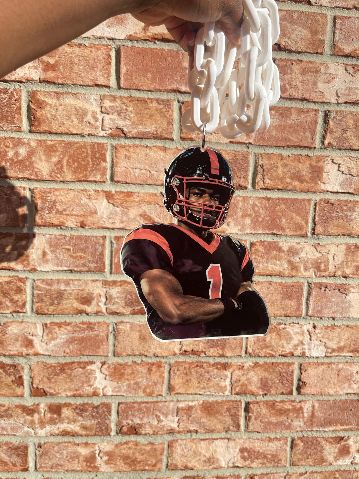 Custom Photo Turnover Chain | Personalized 8" Photo Chain