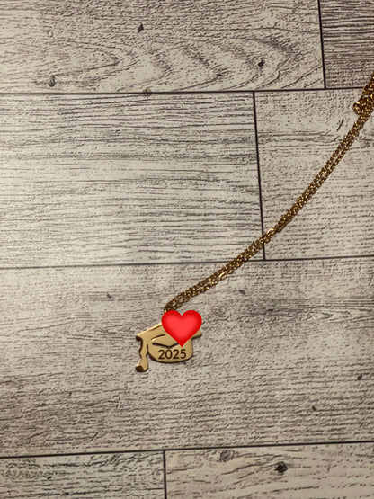 Graduation Cap Pendant Necklace