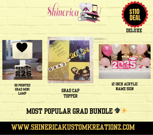 Graduation Party Bundle 2026 | Custom Grad Lamp, Name Sign & Personalized Gift Set