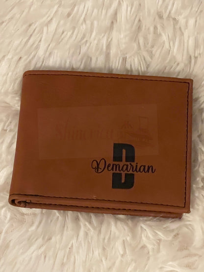 Engraved Leatherette Wallet