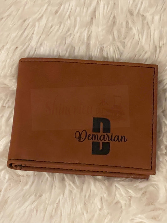 Engraved Leatherette Wallet