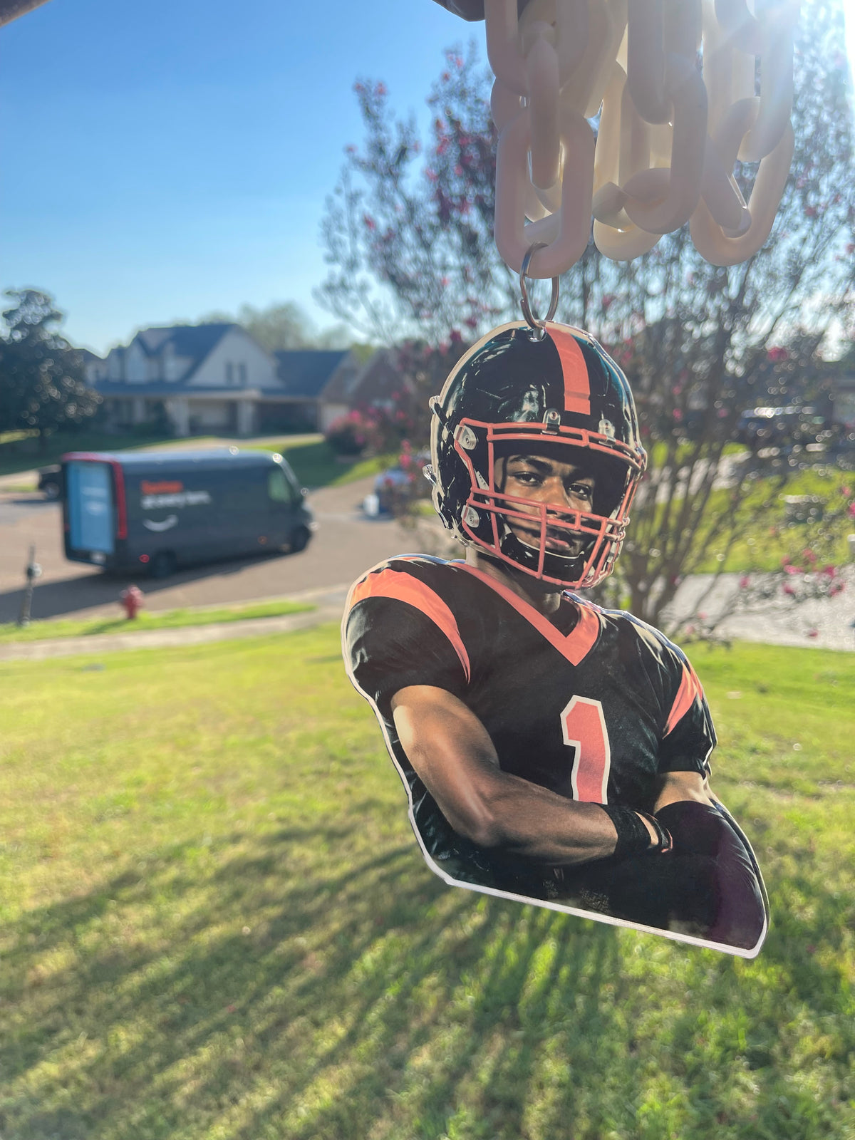 Custom Photo Turnover Chain | Personalized 8" Photo Chain