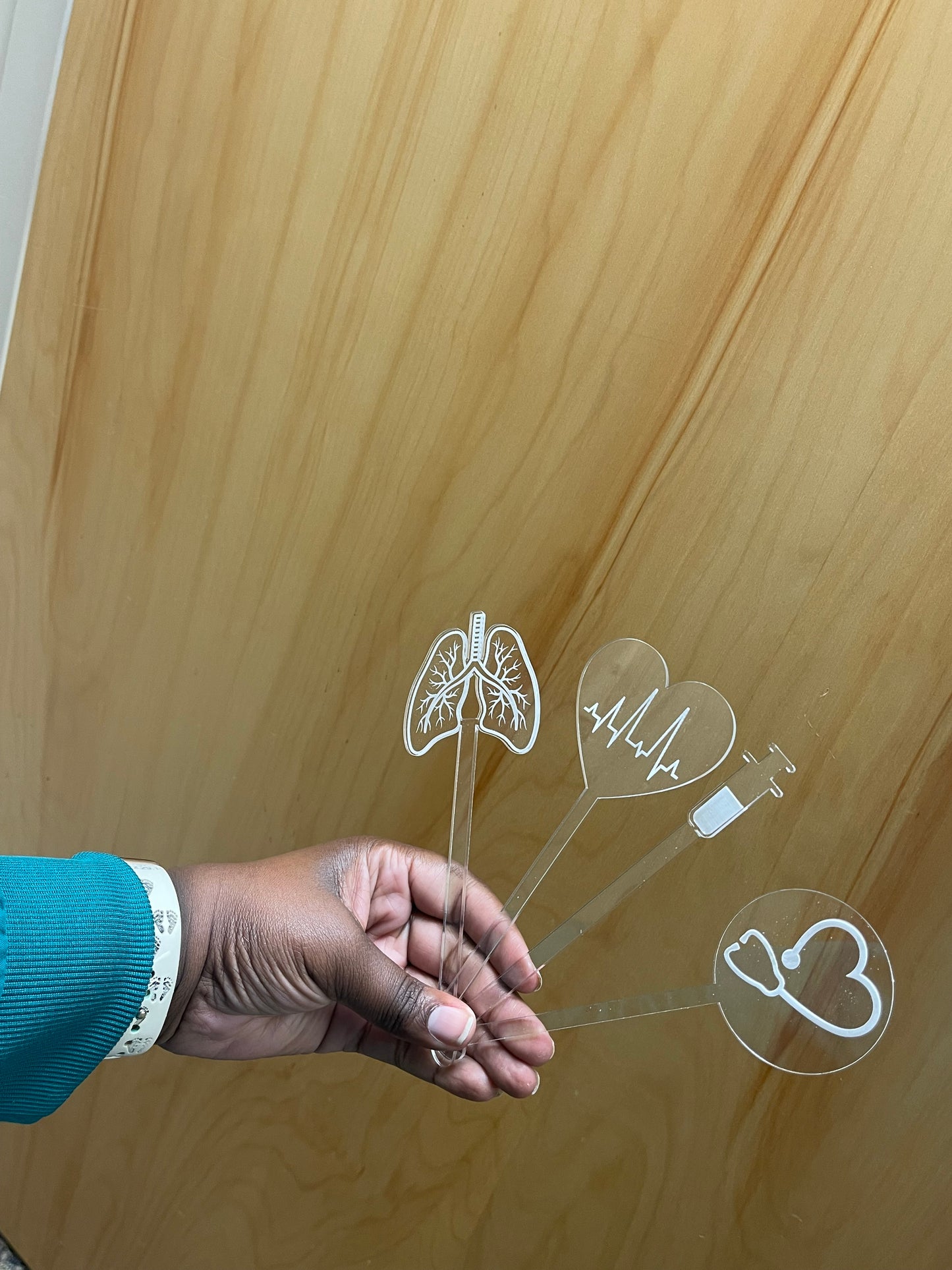 Personalized Acrylic Drink Stirrers – Set of 10 Custom Cocktail Stirrers
