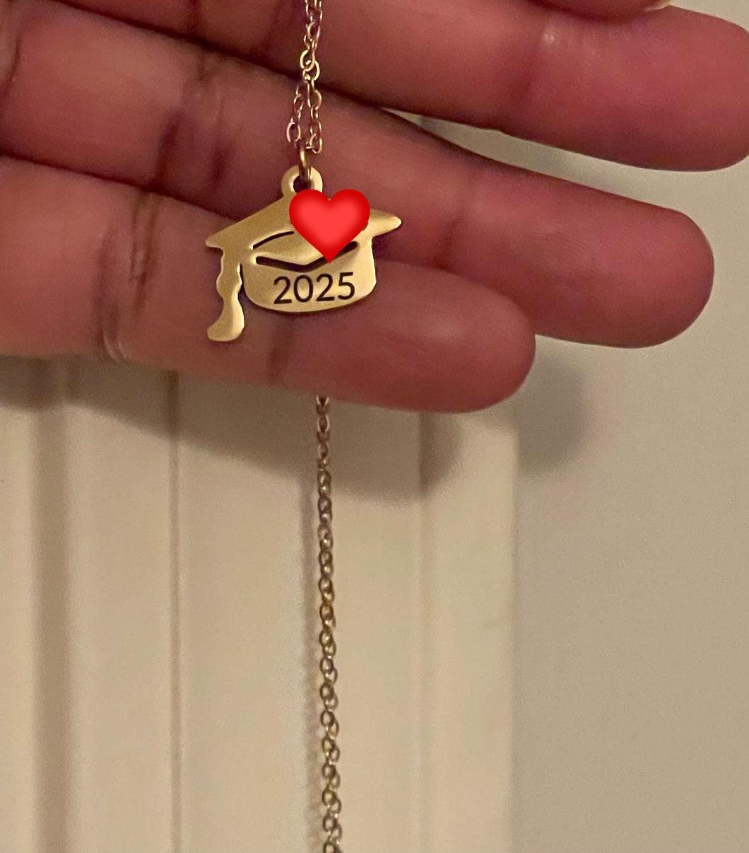 Graduation Cap Pendant Necklace