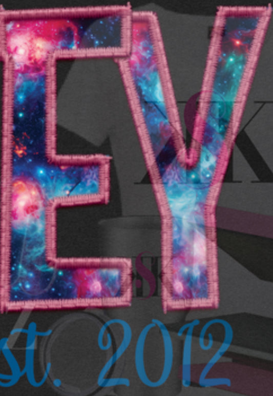 Personalized WIFEY(pink galaxy) apparel