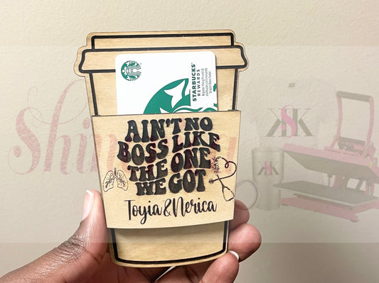 Coffee Gift Card/Money Holder