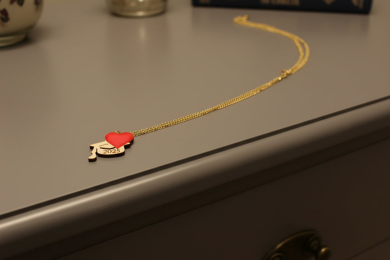 Graduation Cap Necklace | Stainless Steel Grad Gift Keepsake