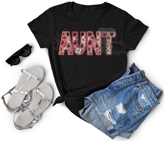 Aunt-pink floral
