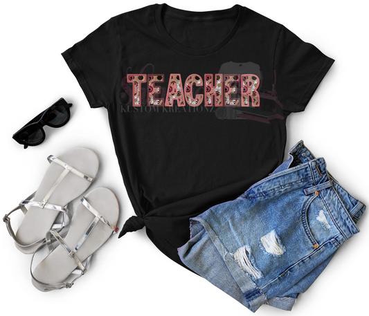 Teacher-pink floral