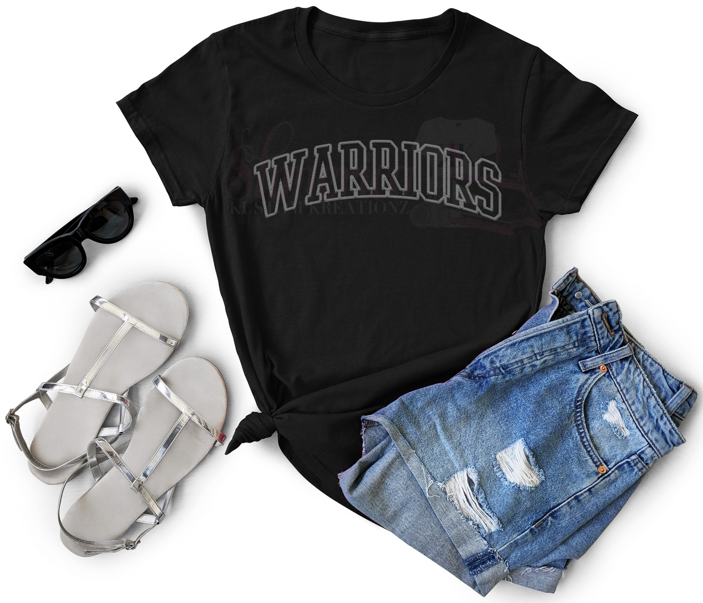 Warriors Faux Embroidery infant/toddler/youth
