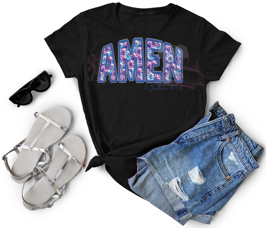 Amen-floral blue-adult