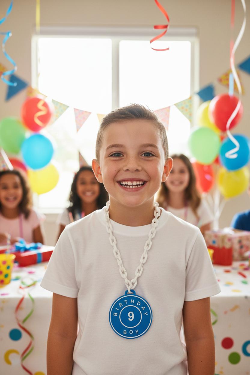 Birthday Boy Chain at Party