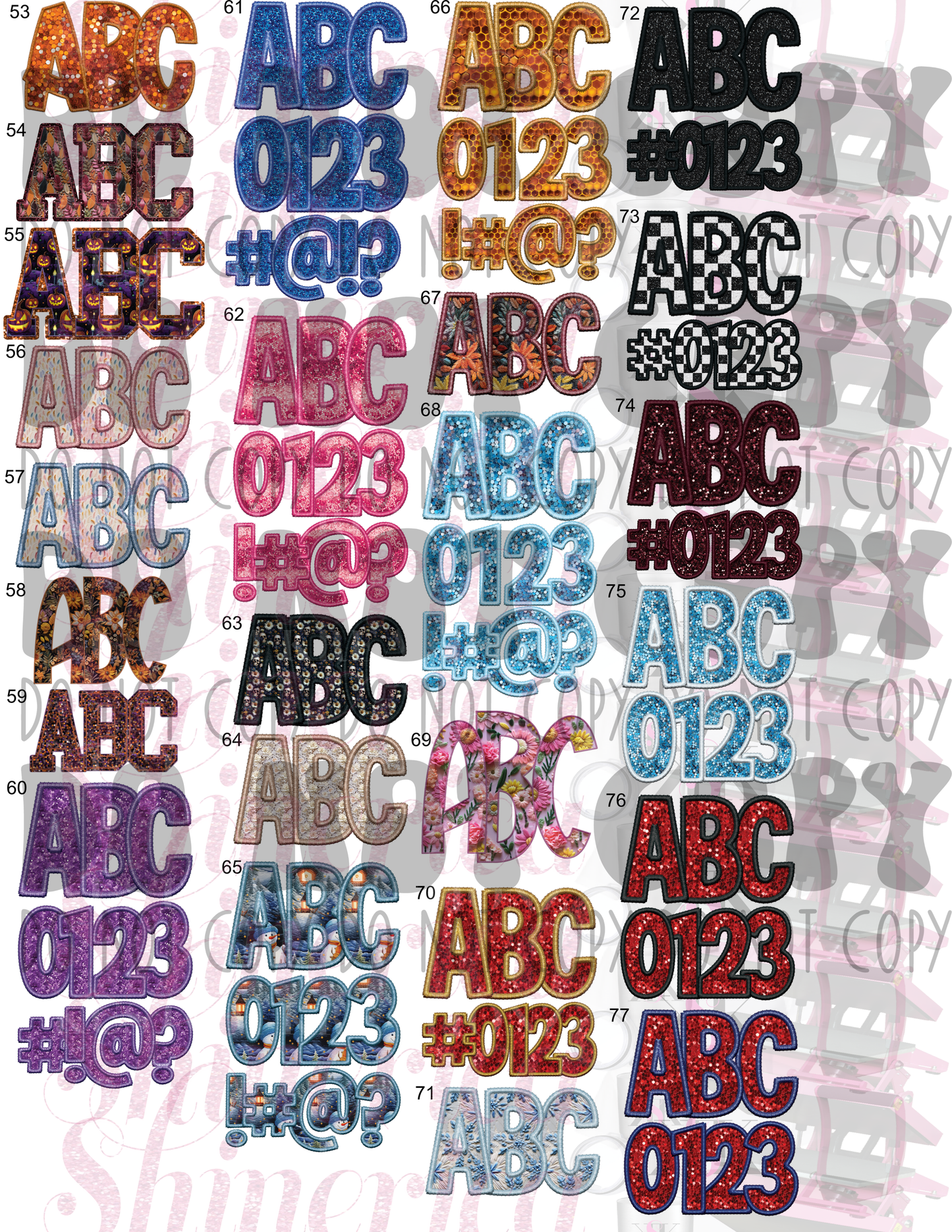 Custom Faux Embroidery Apparel