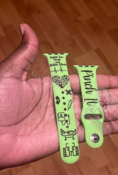 Engraved Watch Bands with Color