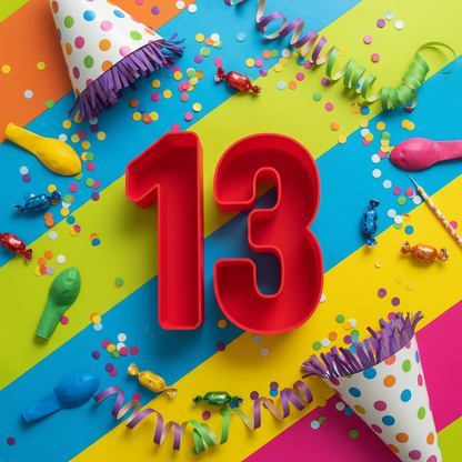 Flat Lay Birthday Numbers