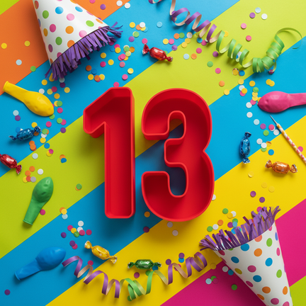 Flat Lay Birthday Numbers