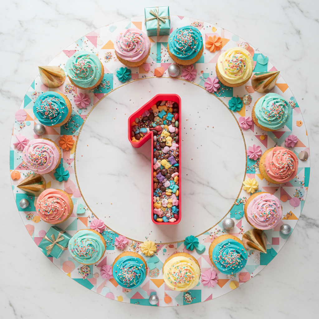 Flat Lay Number with Treats