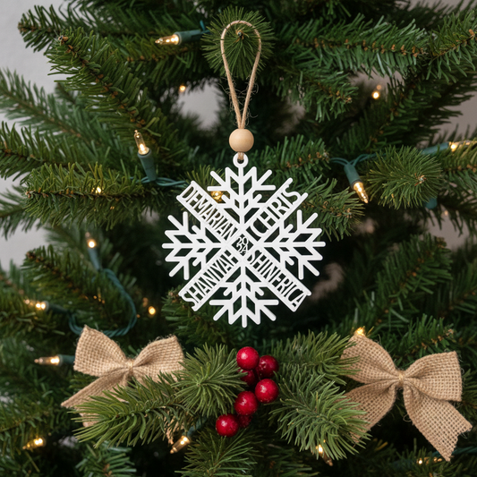 Snowflake Ornament Mockup