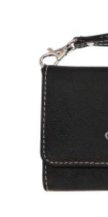 Engraved Leatherette Wallet with Strap