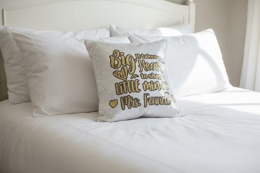 Personalized Sequin Pillow Custom Photo or Message Gift