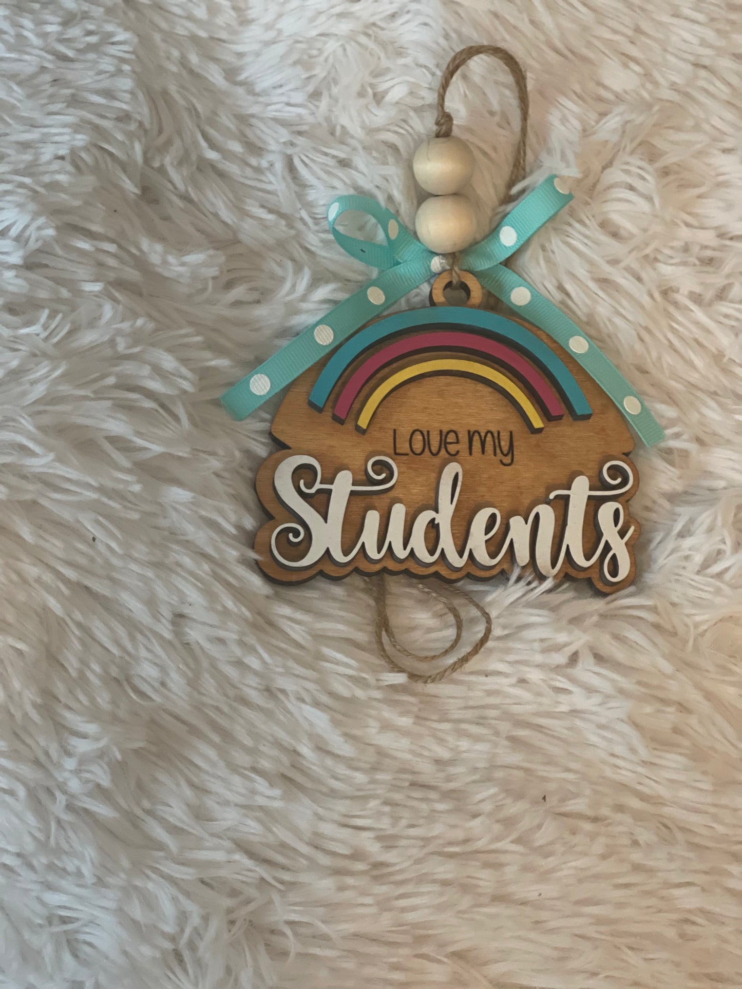 Teacher Car Charm | Custom Wood Car Charm for Teachers & Educators