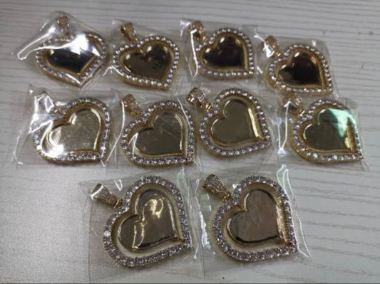 Double Sided Heart Photo Necklace Personalized Picture Jewelry
