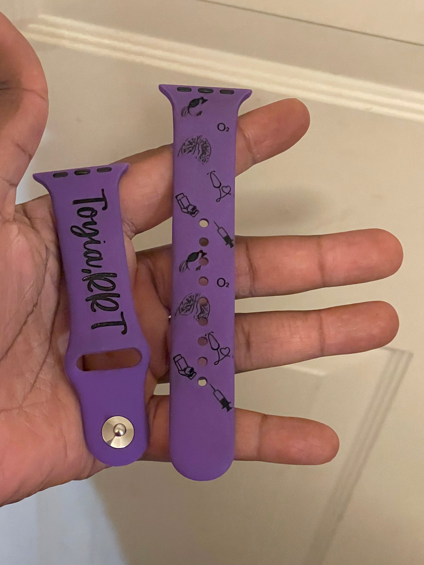 Engraved Watch Bands with Color