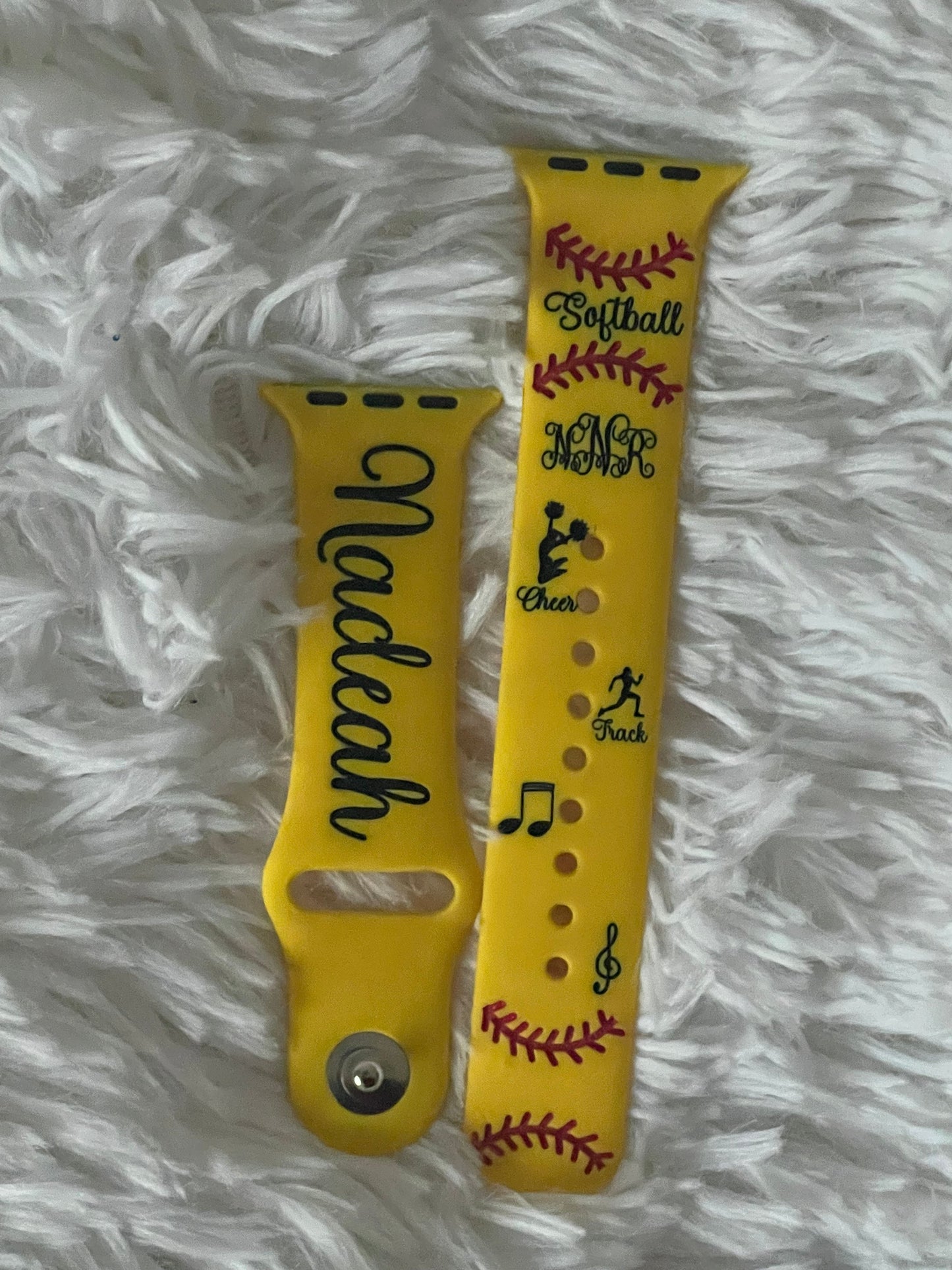 Engraved Watch Bands with Color