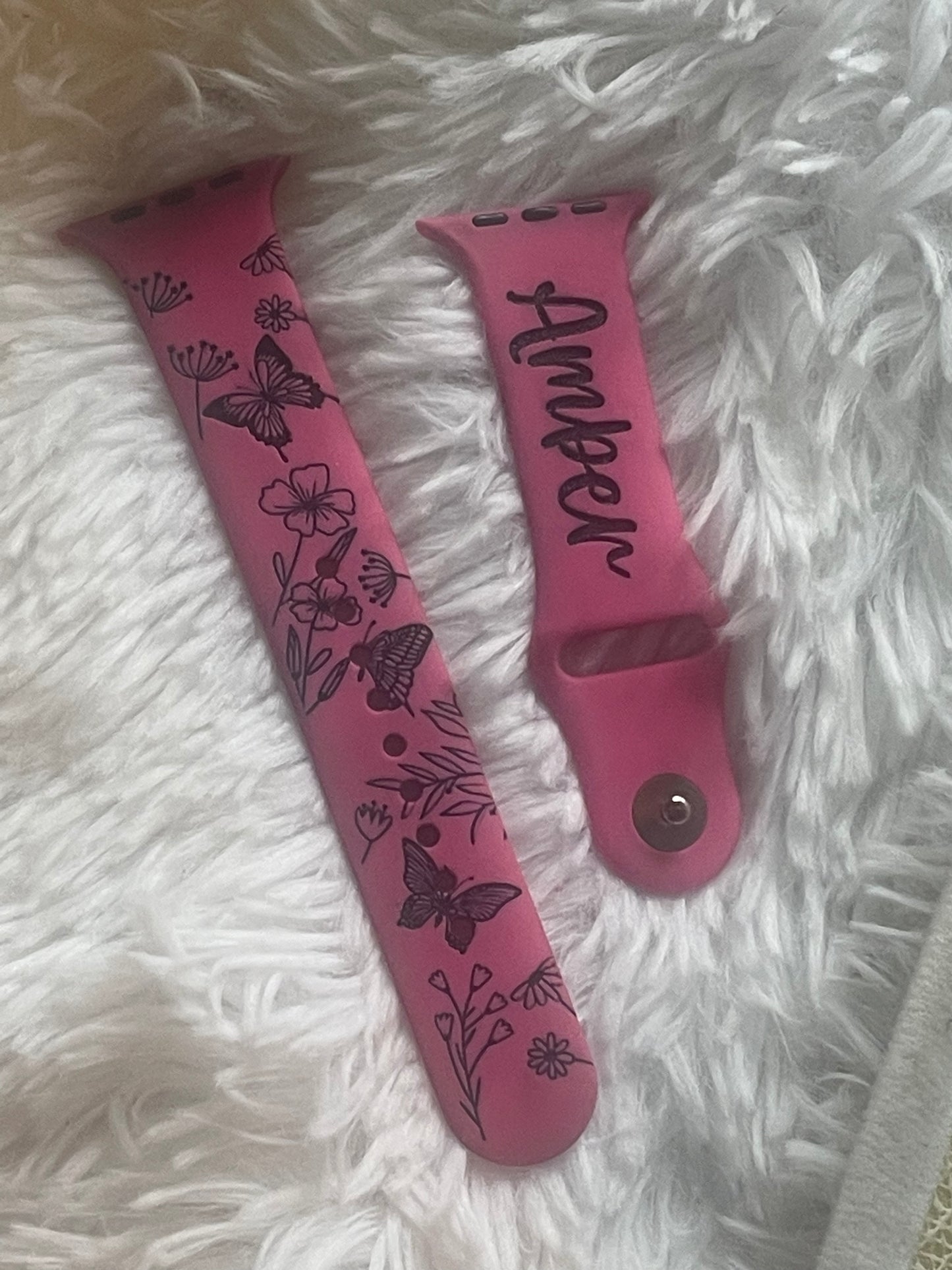 Engraved Watch Bands with Color