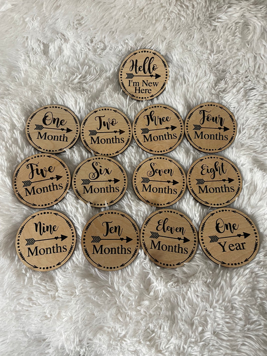 Baby Monthly Milestones Discs