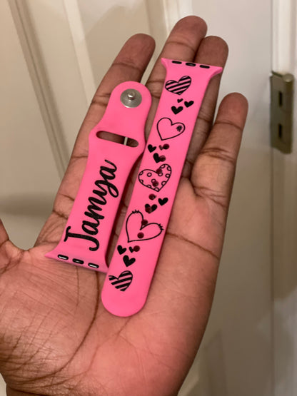 Engraved Watch Bands with Color
