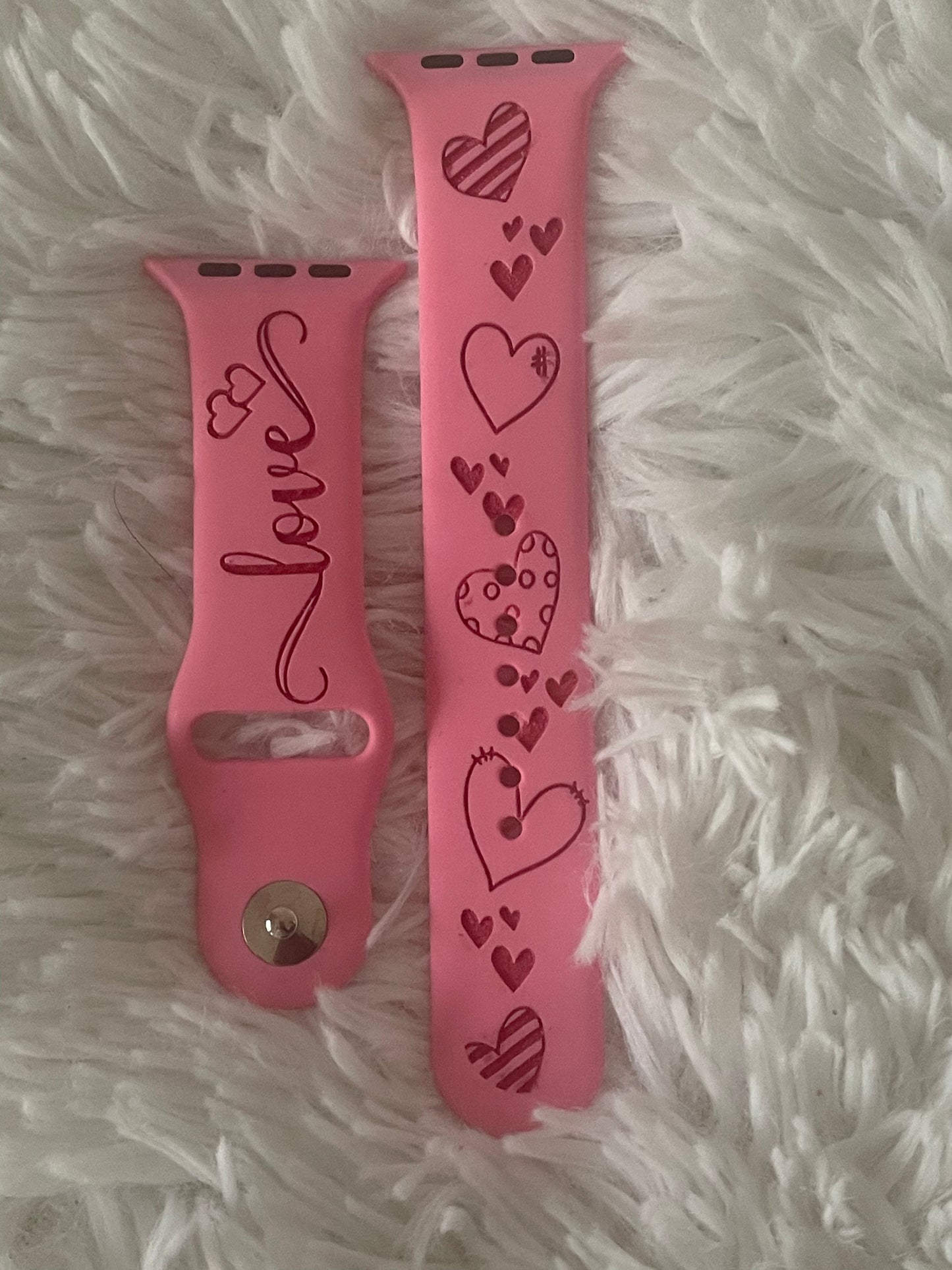 Engraved Watch Bands with Color