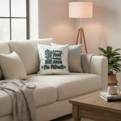Personalized Sequin Pillow Custom Photo or Message Gift